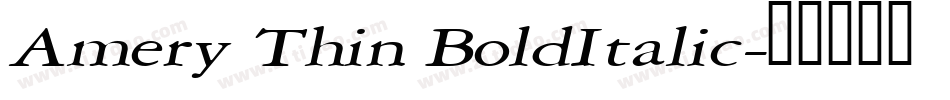 Amery Thin BoldItalic字体转换